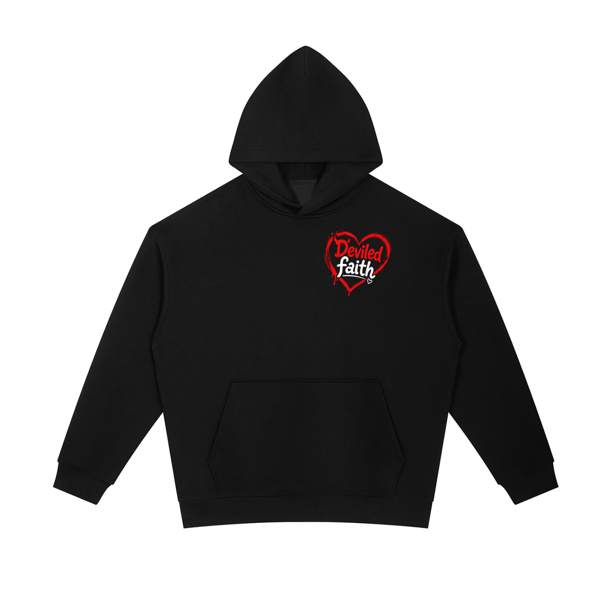 D£vil£d F@ith Heart Essential Heavyweight Hoodie