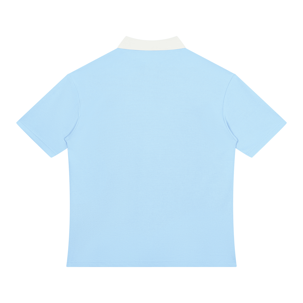 Collective Sunderland Unisex Color Blue Block Quarter-Zip Polo Shirt