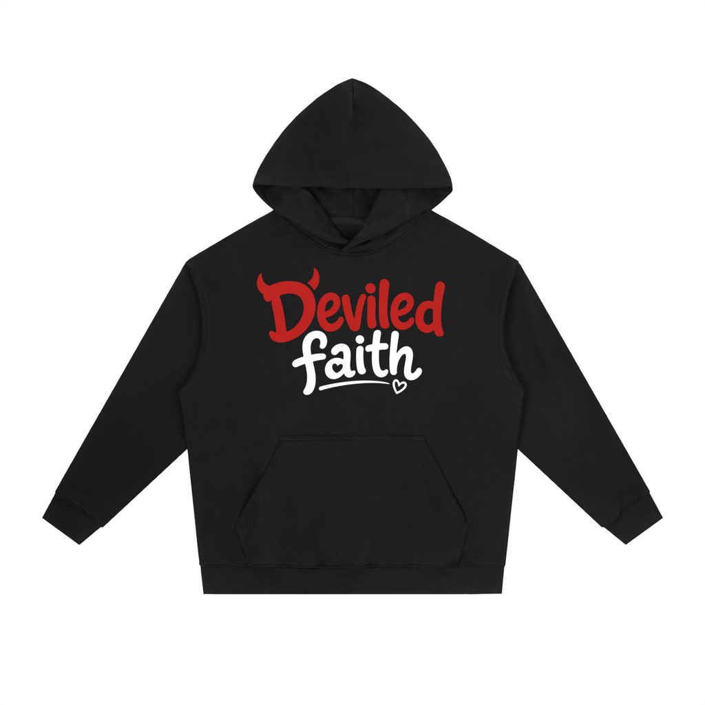 D£vil£d F@ith Essential Heavyweight Drop-Shoulder Hoodie