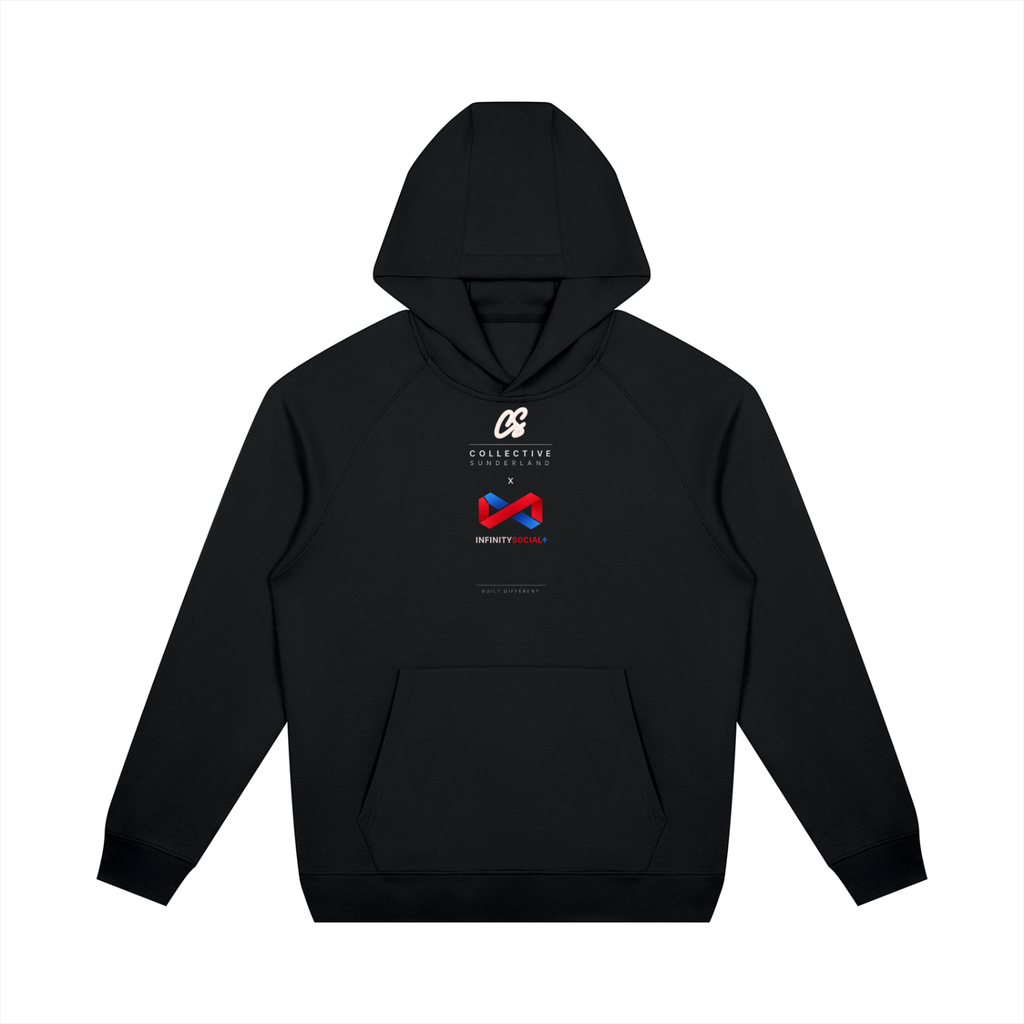 Collective Sunderland X Infinitysocial+ Product Tag Unisex Oversized Raglan Pullover Hoodie