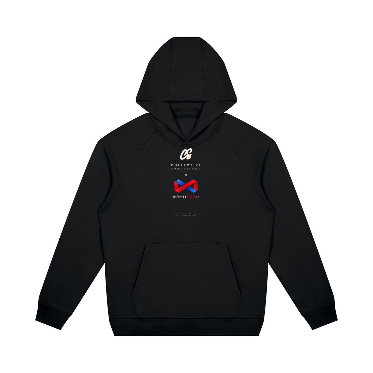 Collective Sunderland X Infinitysocial+ Product Tag Unisex Oversized Raglan Pullover Hoodie