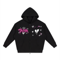 Tasha Unisex Loose Solid Full Zip Hoodie