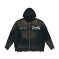 TeamNG Gothic Unisex Distressed Full Zip Sweater