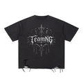 TeamNG Gothic Snow Washed Raw-Hem T-Shirt