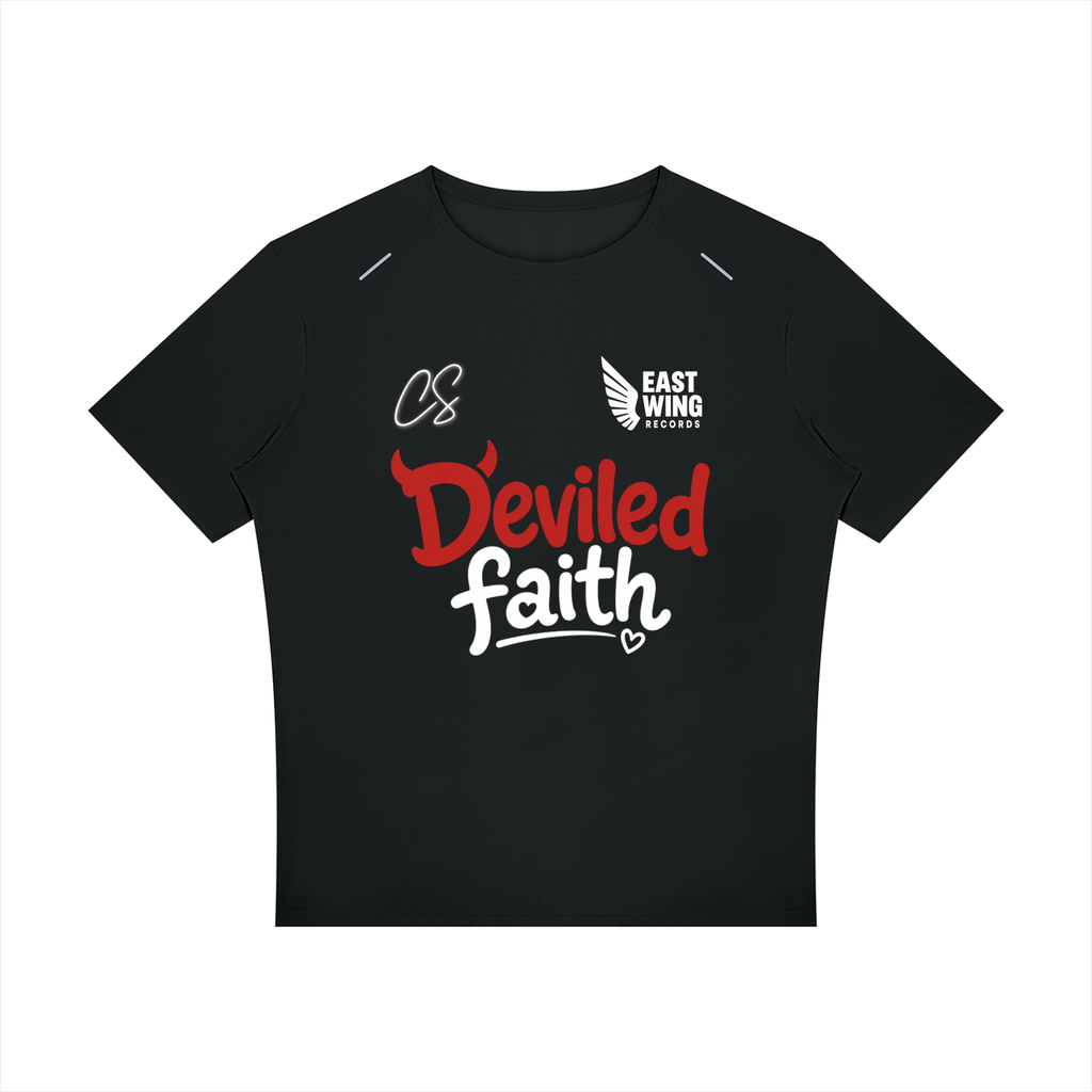 EastWing FC D£vil£d F@ith Men's Raglan Reflective T-Shirt