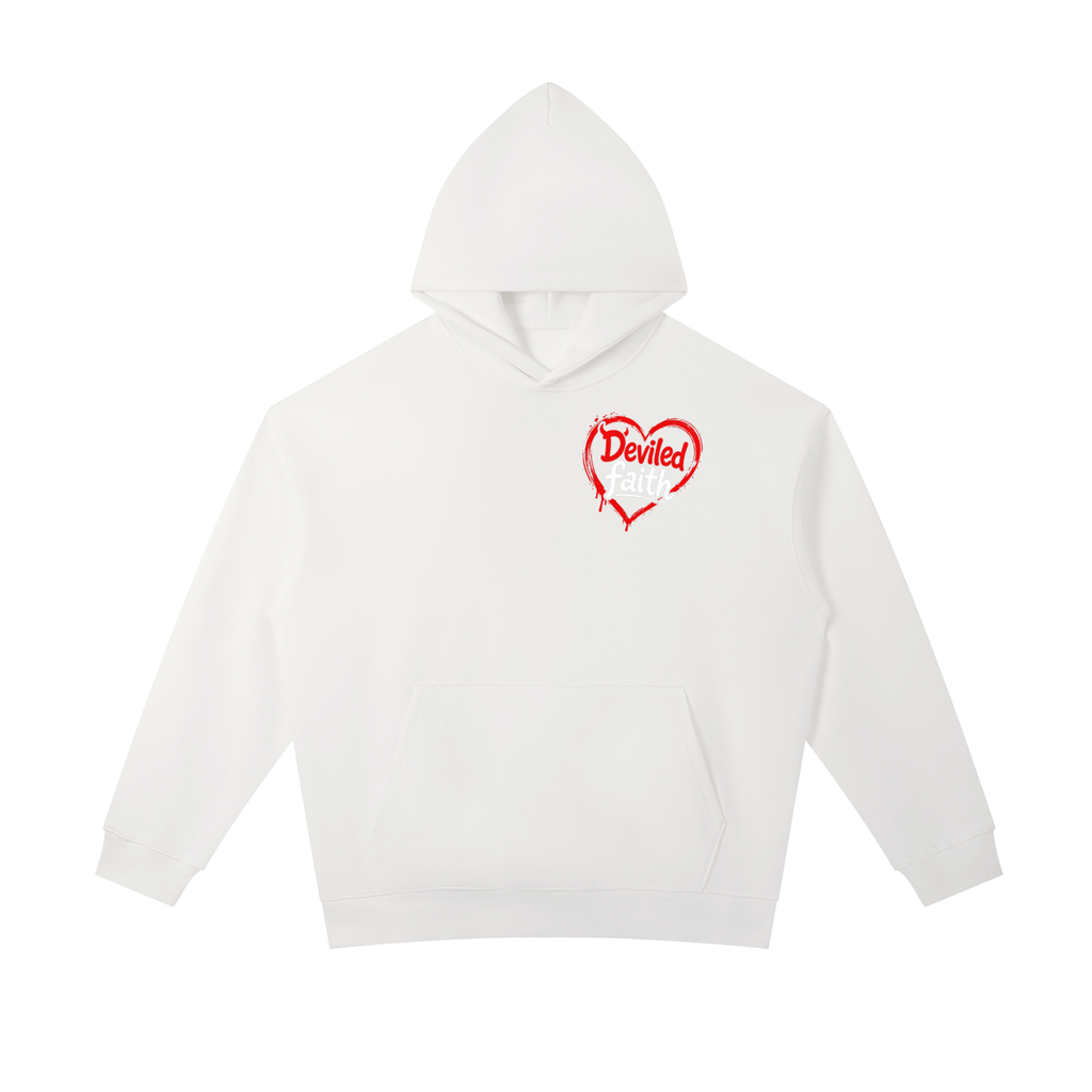 D£vil£d F@ith Heart Essential Heavyweight Hoodie