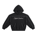 Collective Sunderland Contrast-Stitched Boxy Fleece Hoodie