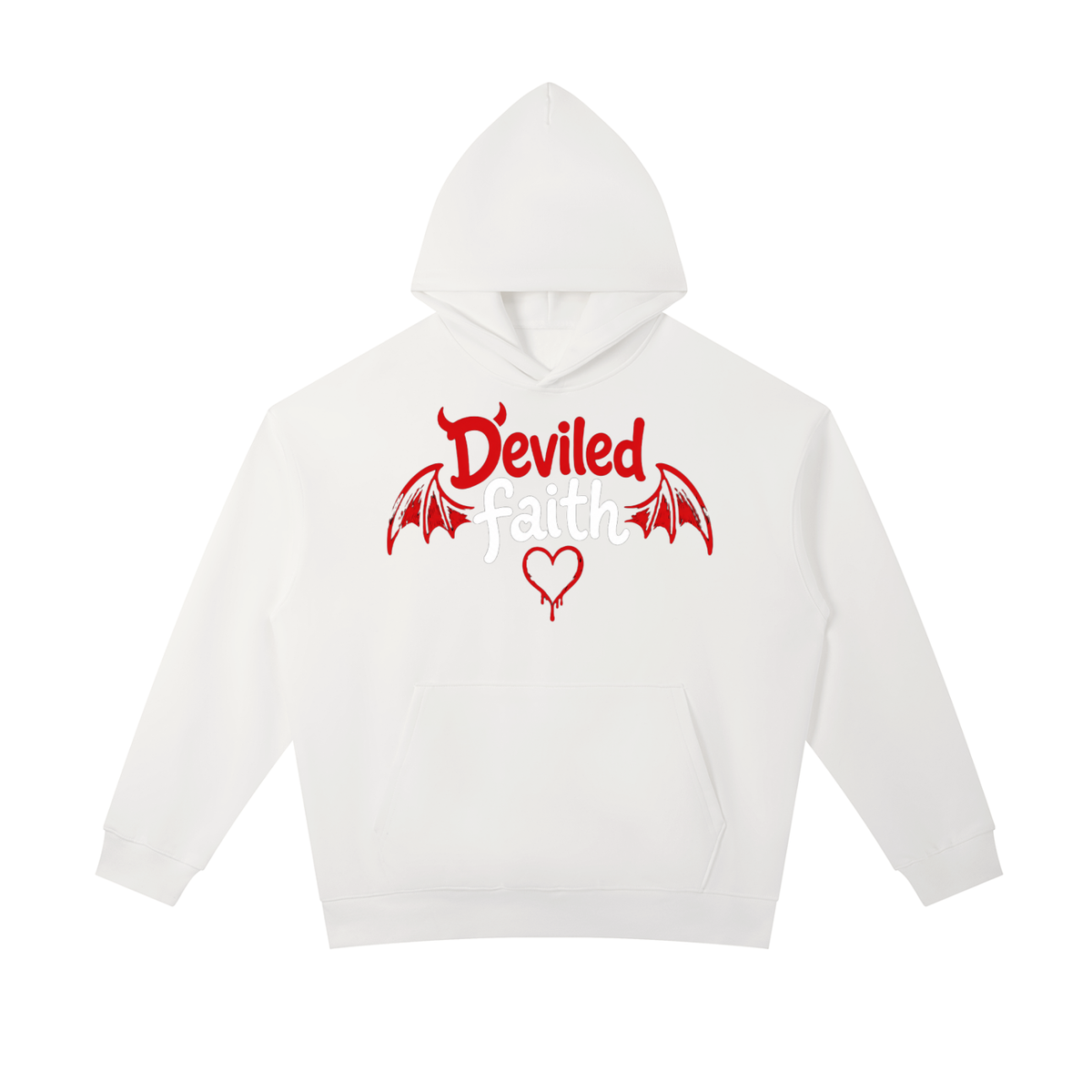 D£vil£d F@ith Wings Essential Heavyweight Hoodie