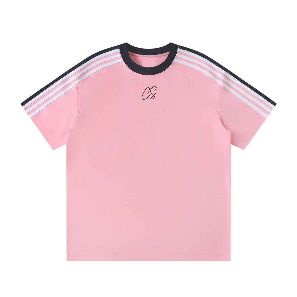 Pink Collective Sunderland Unisex Colorblock Striped T-Shirt