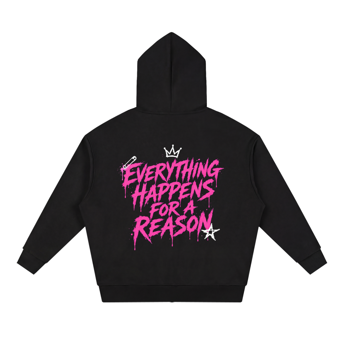 Tasha Unisex Loose Solid Full Zip Hoodie