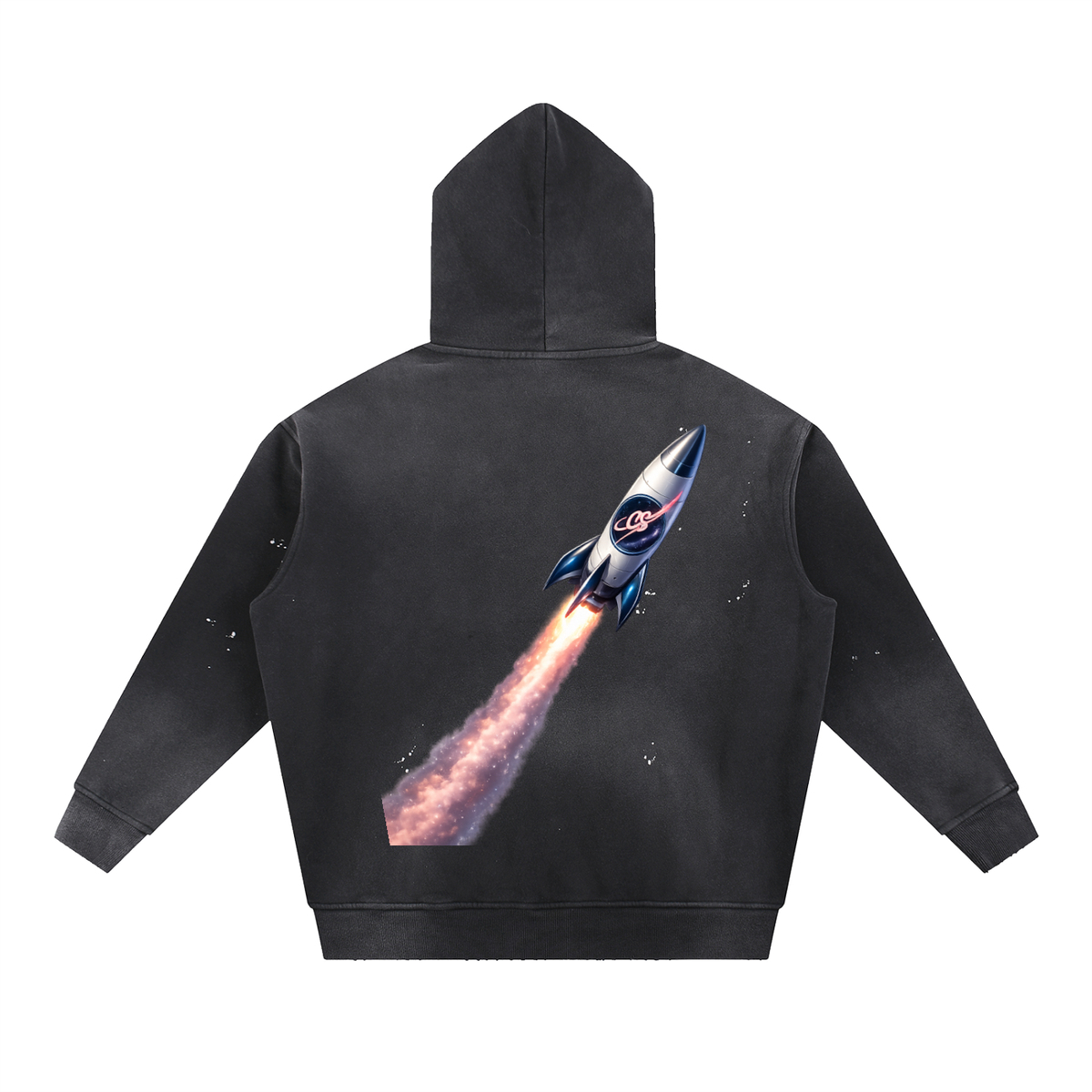 Collective Sunderland Space Vintage Washed Frayed Fleece Hoodie